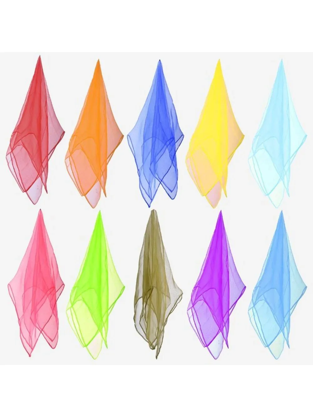 30 Pcs Colorful Sensory Juggling Scarves for Kids - 24x24 Inch Dance Props